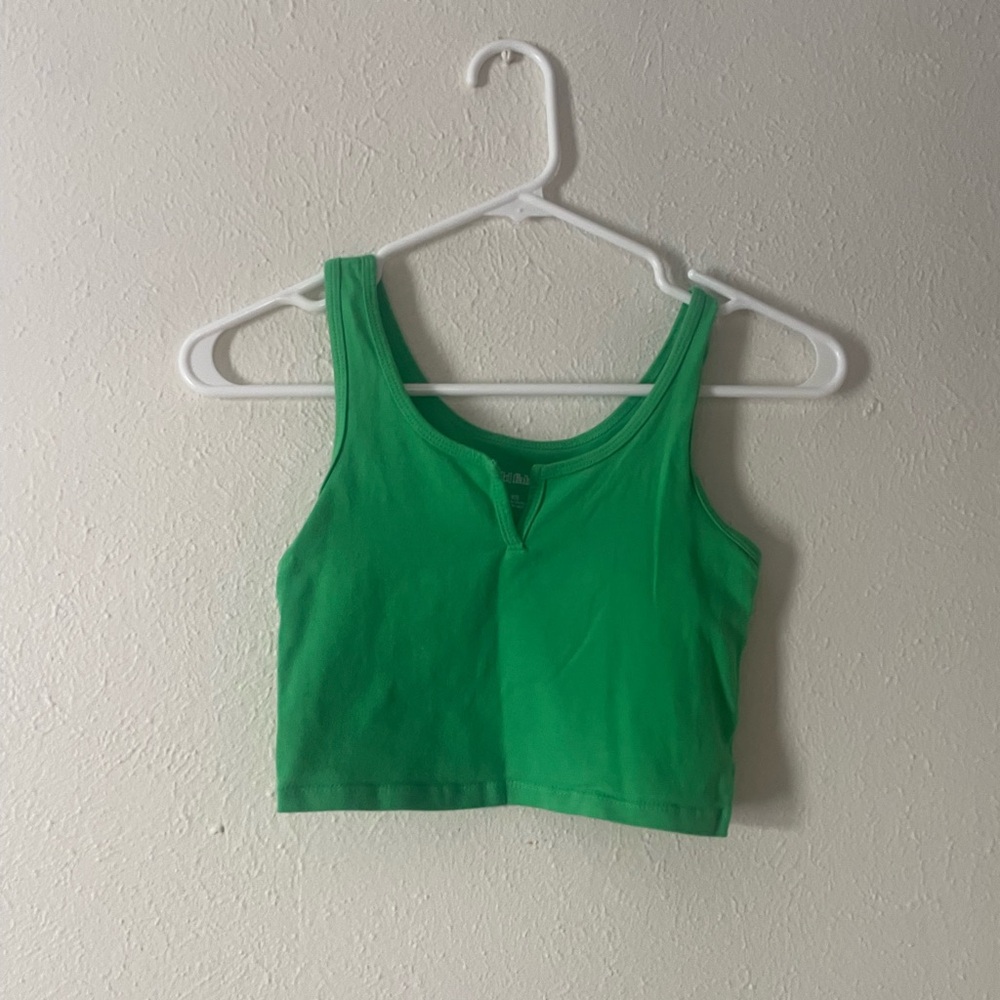 Wild Fable Bright Green Crop Top